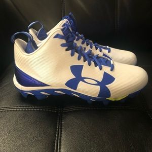Under Armour Spine Fierce MEN'S SZ 11.5 White Blue
